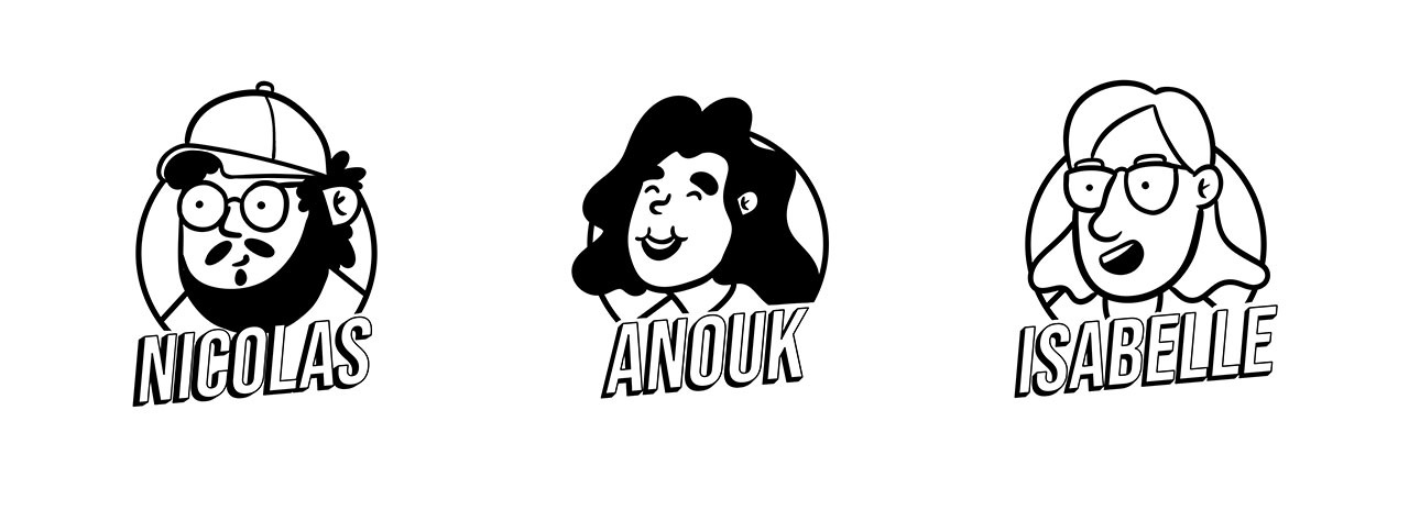 Nicolas, Martin, Isabelle, Kiyane